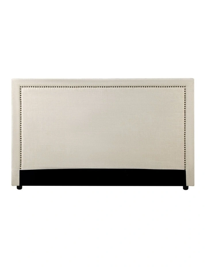 Oikiture King Single Bed Headboard Bedhead Bedroom Furniture - Beige image 2