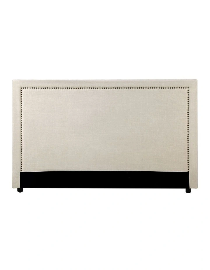 Oikiture Double Size Bed Headboard Bedhead Bedroom Furniture - Beige image 2