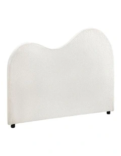 Oikiture Bed Head King Size Headboard Bedhead Boucle Fabric White
