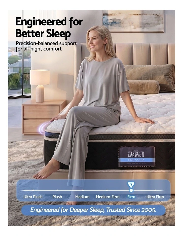Giselle 35cm Single Mattress Firm with Copper Memory Foam and Edge Support image 5