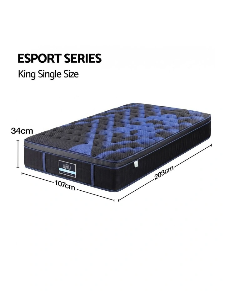 Giselle 34cm King Single Hybrid Mattress with Cooling Gel Memory Foam and Edge Support image 3