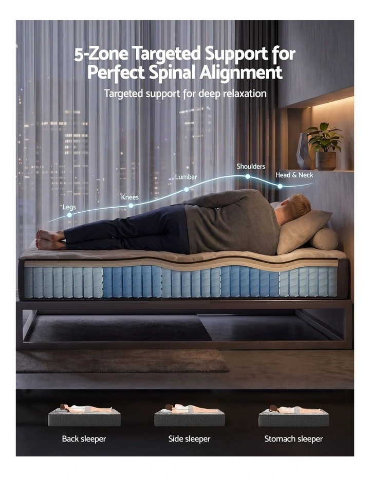 Giselle 30cm King Single Mattress with Edge Support and 5-Zone Comfort image 7