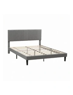 Artiss Queen Bed Frame with Adjustable Headboard, Grey, 300kg Capacity