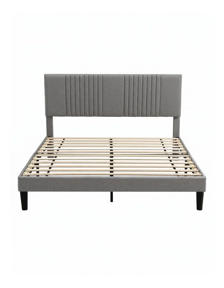 Artiss Queen Bed Frame with Adjustable Headboard, Grey, 300kg Capacity image 3