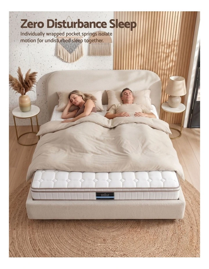 Giselle 20cm Firm Double Mattress Pocket Spring for Bedroom or Guest Room image 6