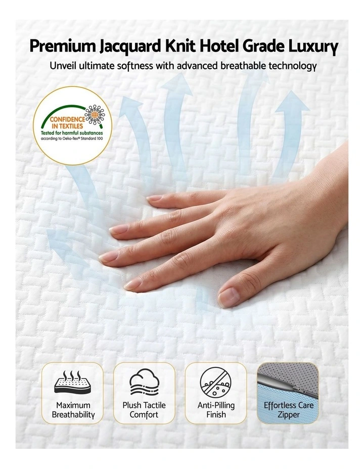 Giselle 22cm Cooling Gel Memory Foam Mattress Queen Medium Firm image 6