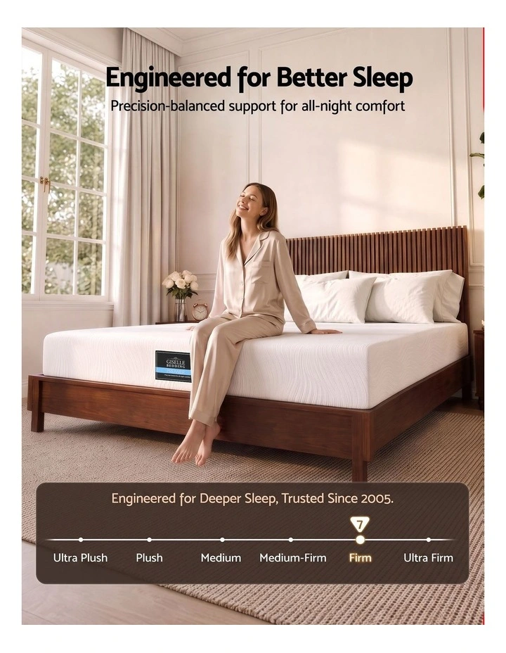 Giselle 25cm Queen Hybrid Mattress Soft Knitted Fabric Edge Support Gel Foam image 5