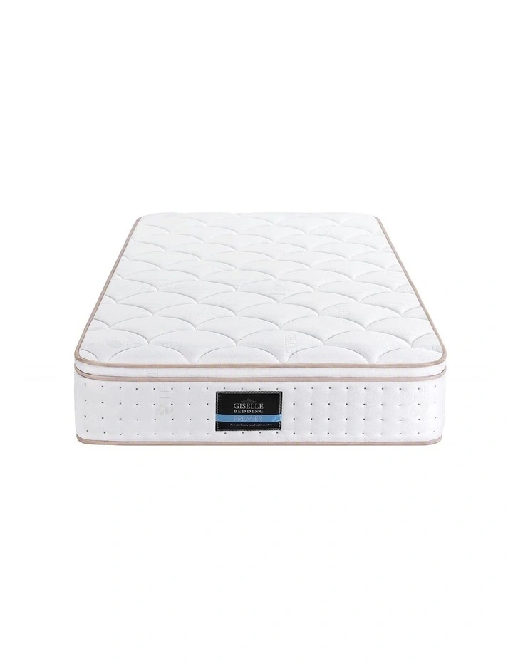 Giselle 30cm Single Spring Mattress Tencel Cover 5-Zone Firm Back Support image 6