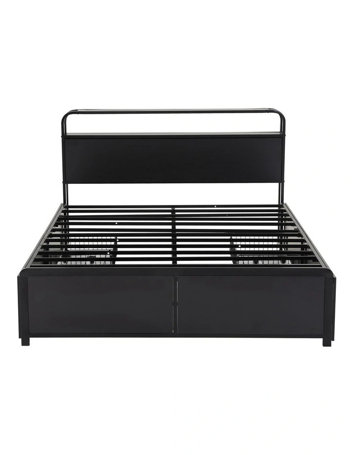 Artiss Queen Metal Bed Frame 4 Drawers Hidden Storage Headboard HEDY image 3