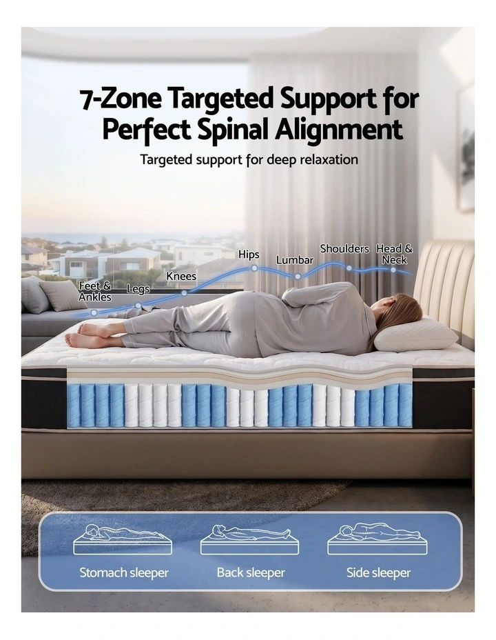 Giselle 35cm King Mattress Firm with Copper Memory Foam and Edge Support image 7