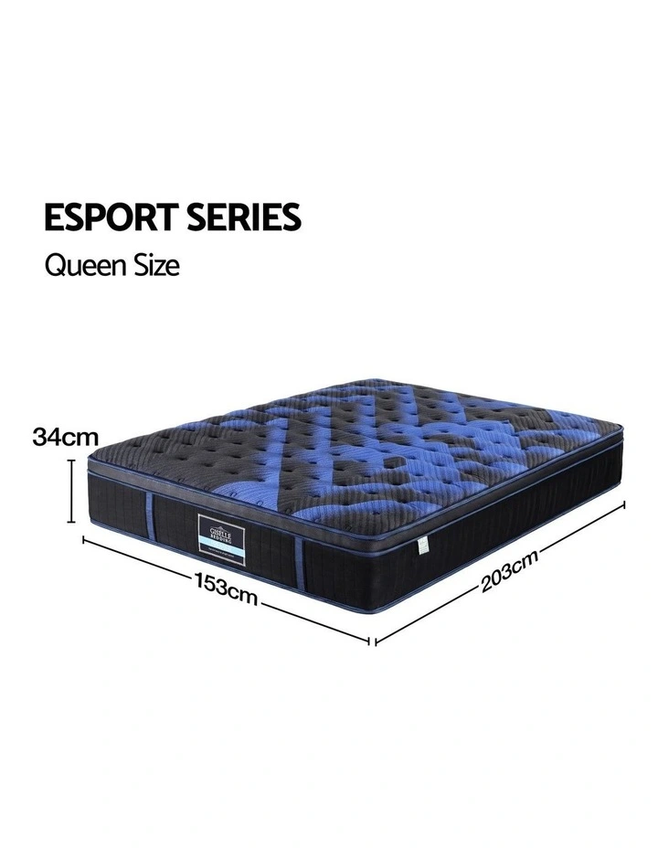 Giselle 34cm Queen Hybrid Mattress with Cooling Gel Memory Foam and Edge Support image 3