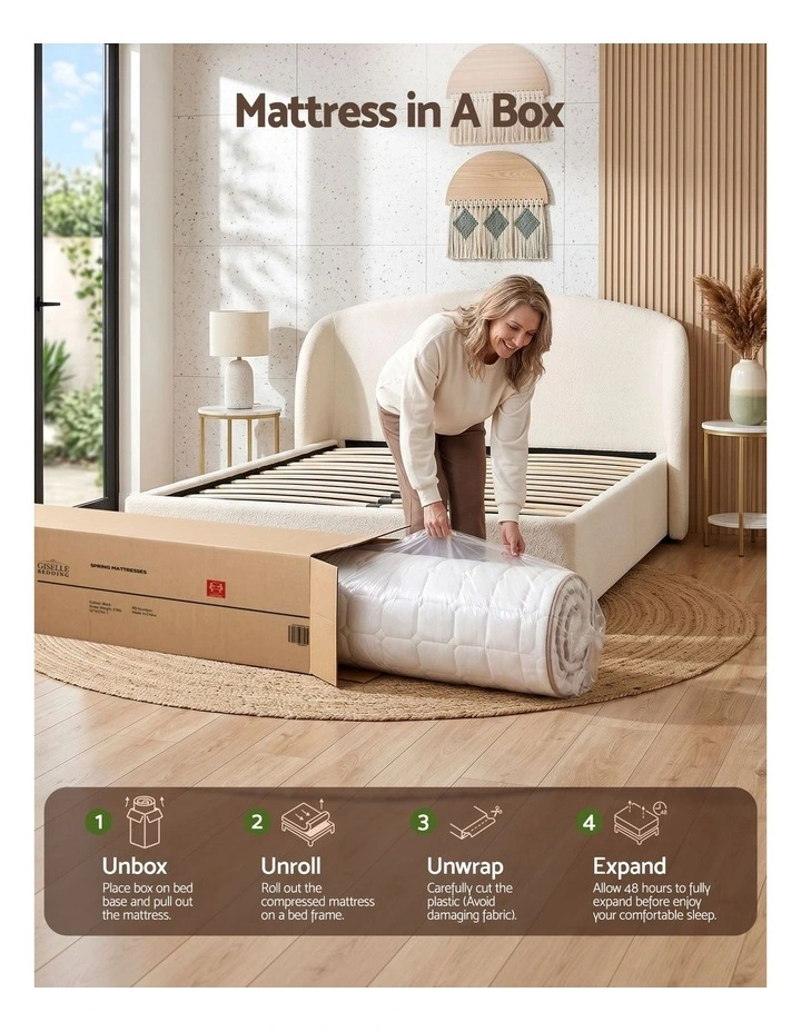 Giselle 20cm Firm King Mattress Pocket Spring for Bedroom or Guest Room image 7
