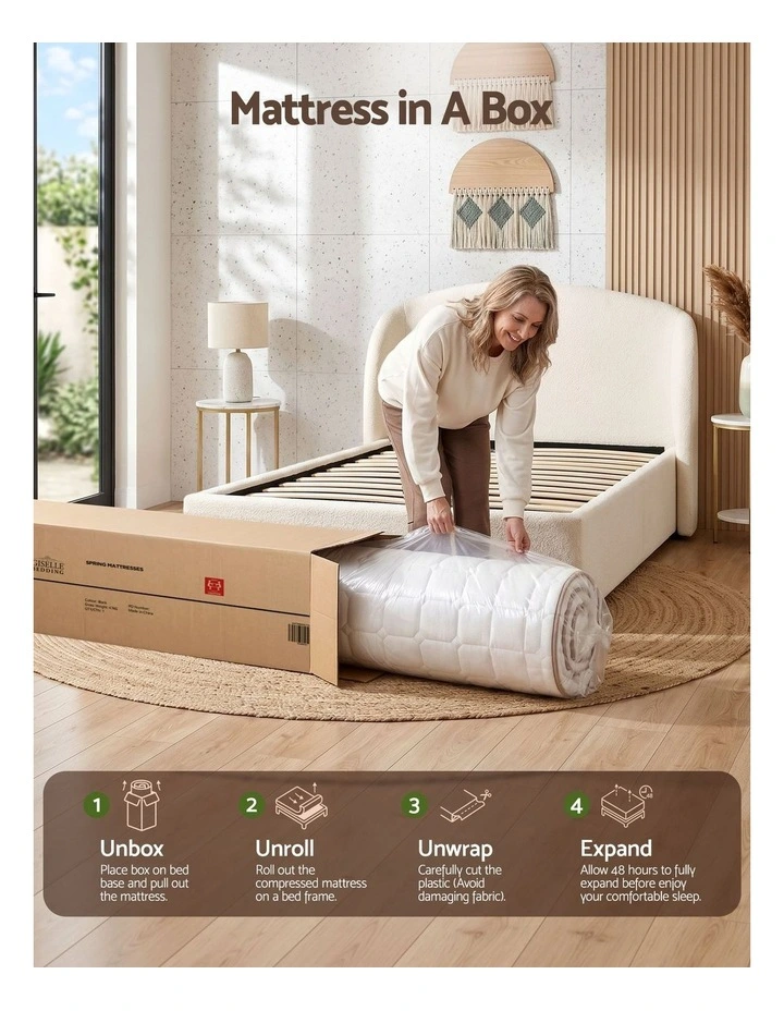 Giselle 20cm Firm King Single Mattress Pocket Spring for Bedroom or Guest Room image 7