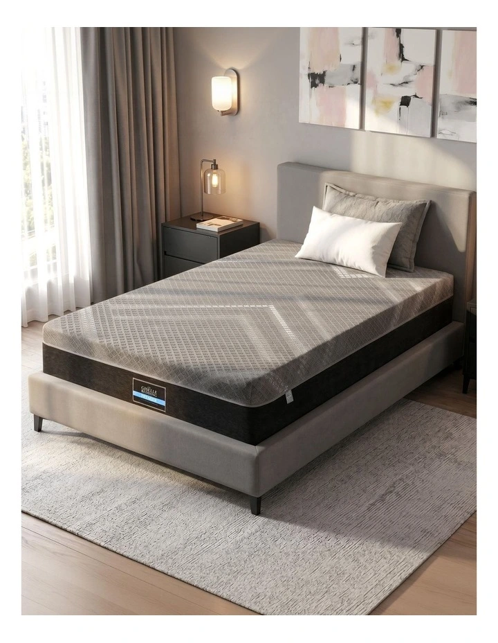 Giselle King Single Mattress 26cm Firm Pocket Spring Dual Edge Support Dark Grey image 1