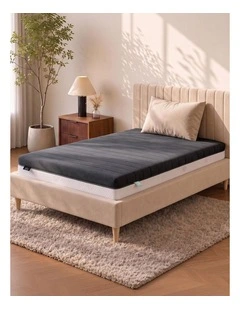Giselle 18cm Single Memory Foam Mattress Dual Feel Reversible Charcoal Foam