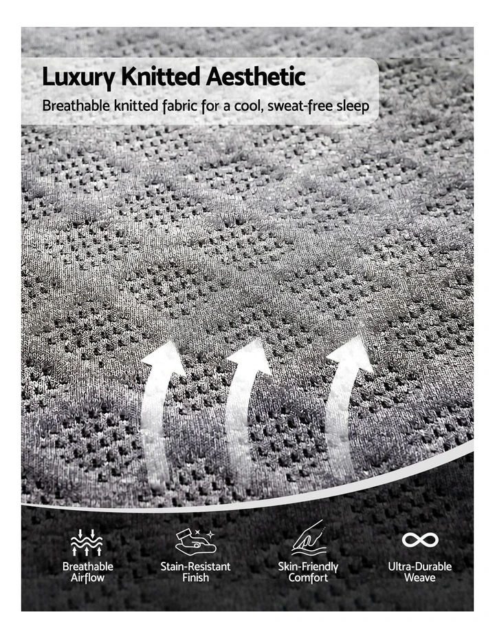 Giselle Queen Mattress 26cm Firm Pocket Spring Dual Edge Support Dark Grey image 7