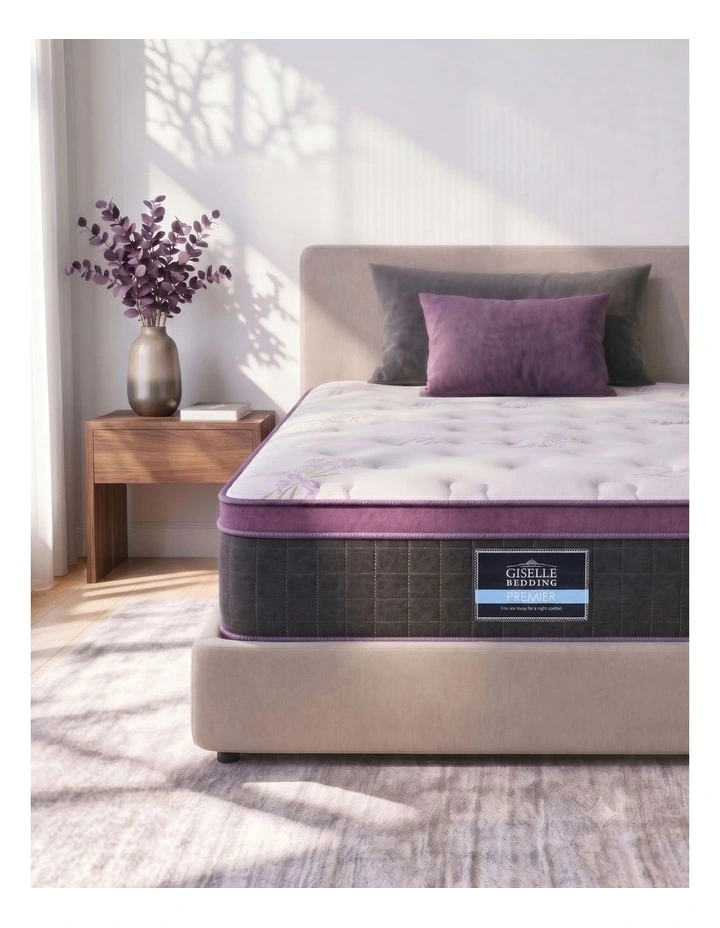 Giselle Single Euro Top Mattress Firm Pocket Spring Edge Support image 1