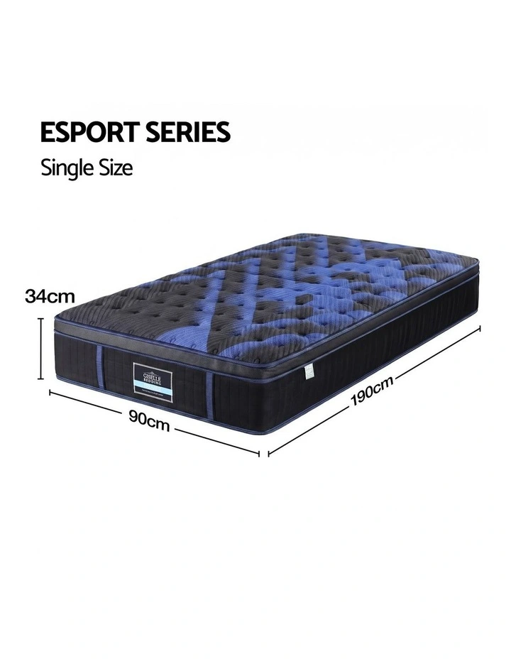 Giselle 34cm Single Hybrid Mattress with Cooling Gel Memory Foam and Edge Support image 3