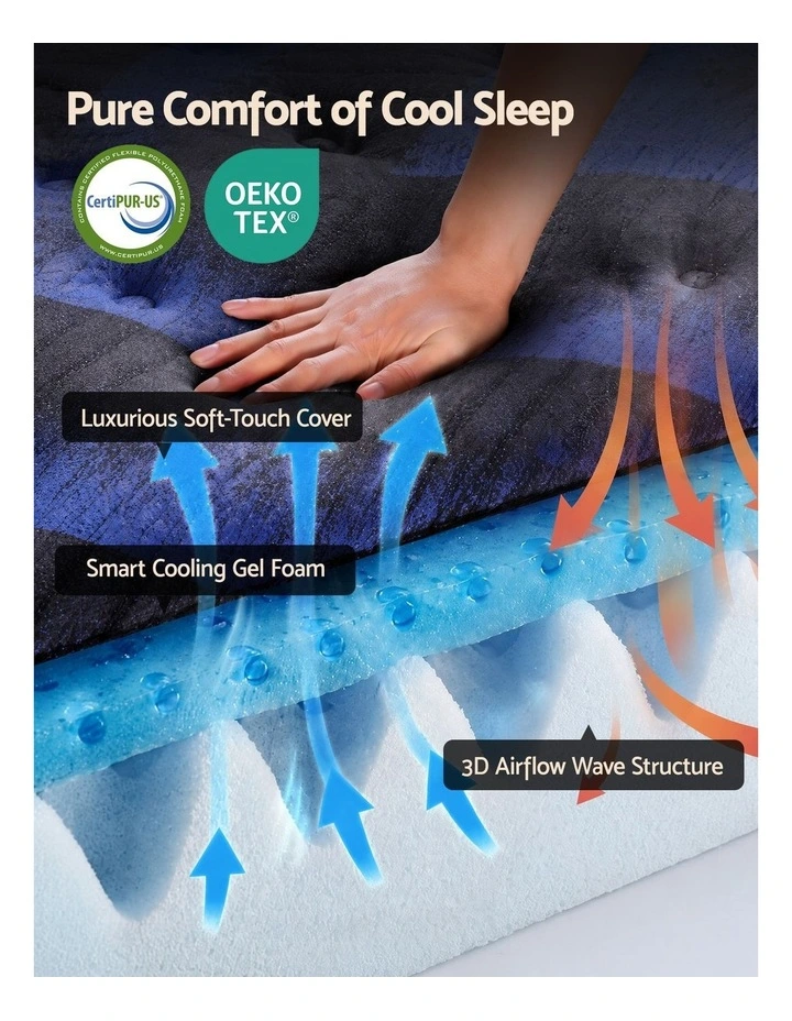 Giselle 34cm Single Hybrid Mattress with Cooling Gel Memory Foam and Edge Support image 7