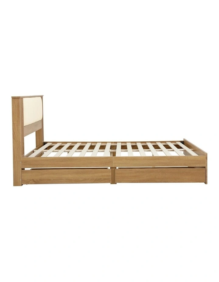 Artiss Queen Bed Frame with 2 Drawers, PU Leather Headboard & Charging Station image 4