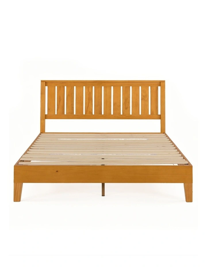 Vivek Deluxe Solid Wood Bed Frame in Natural image 4