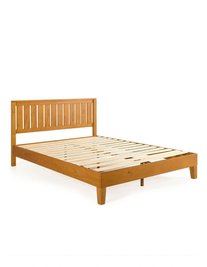 Vivek Deluxe Solid Wood Bed Frame in Natural image 5