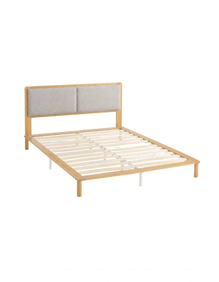 Arden Grey Fabric Bamboo Bed Frame image 4
