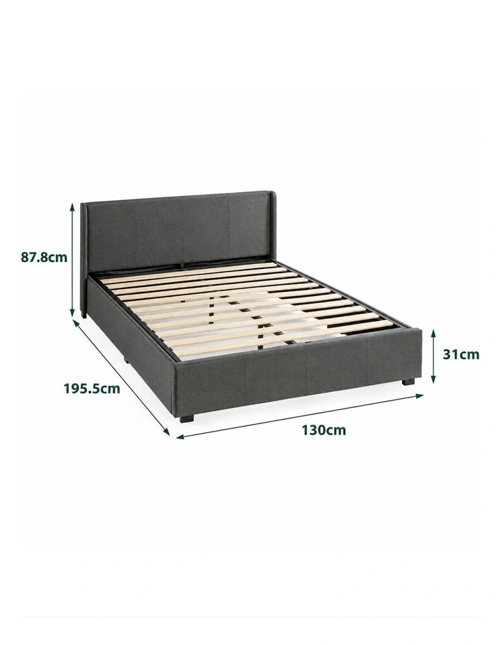 Maddon Gas Lift Storage Fabric Bed Frame in Dark Grey image 7