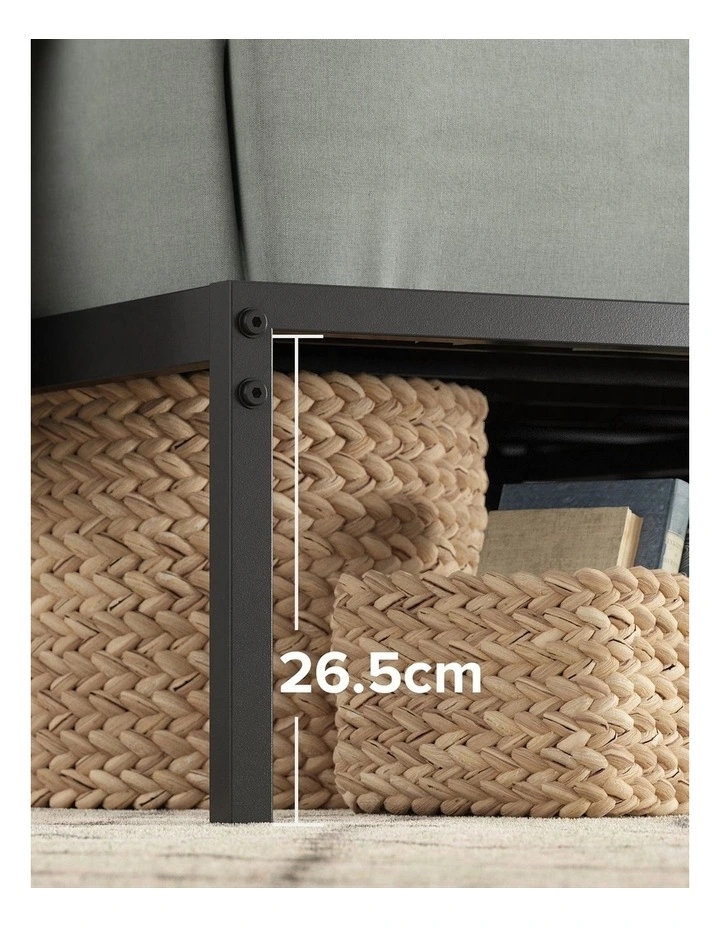 Brown Figari Bamboo & Metal Bed Frame with Adjustable Headboard image 5