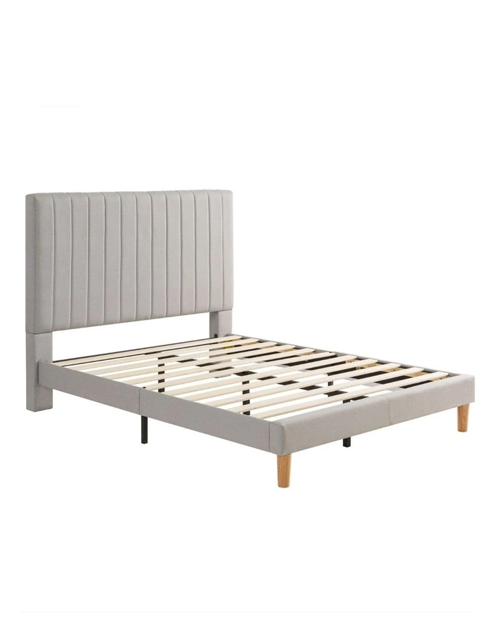 Debi Light Grey Fabric Bed Frame image 4