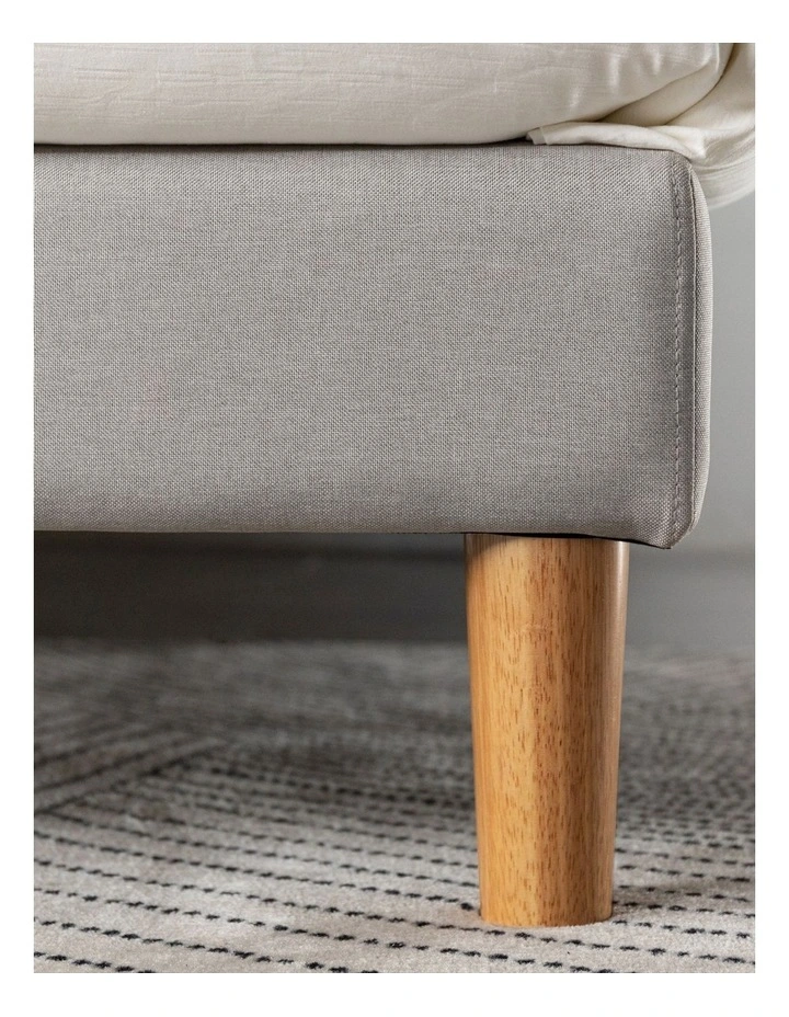 Debi Light Grey Fabric Bed Frame image 6