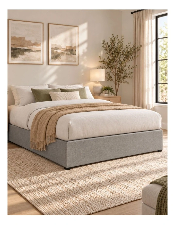 Gas Lift Storage Bed Base - Light Grey image 2