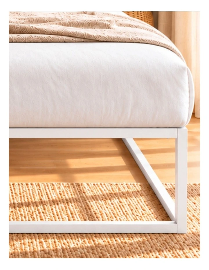 Joseph Metal High Base Bed Frame - 45cm Tall in White image 3