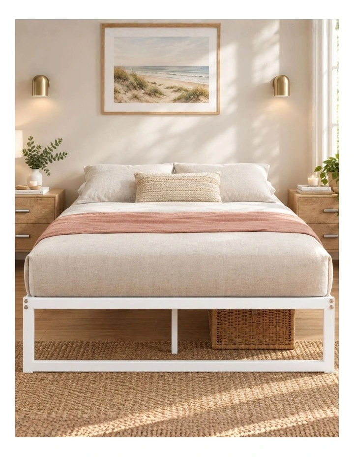 Quick Lock Bed Frame in White image 2