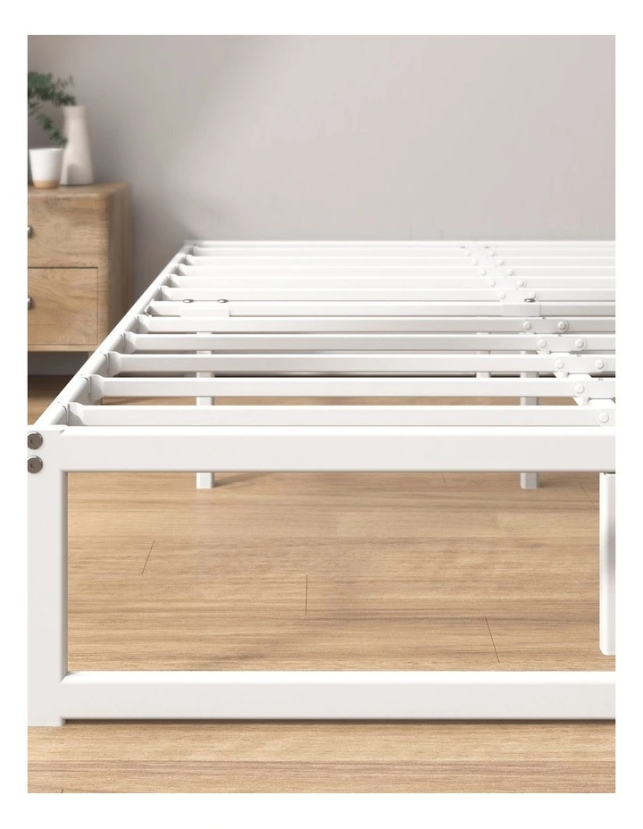 Quick Lock Bed Frame in White image 4