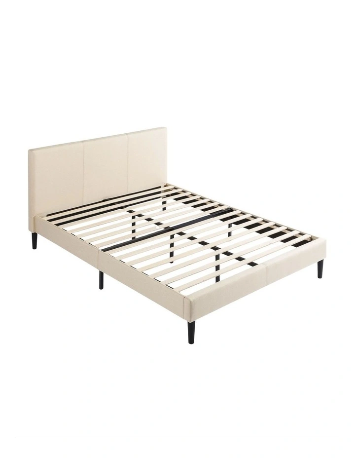 Liam Fabric Bed Frame in Cream Beige image 3
