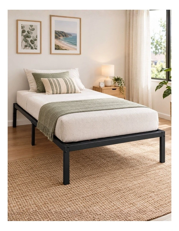 Elias Metal Bed Frame in Black image 1