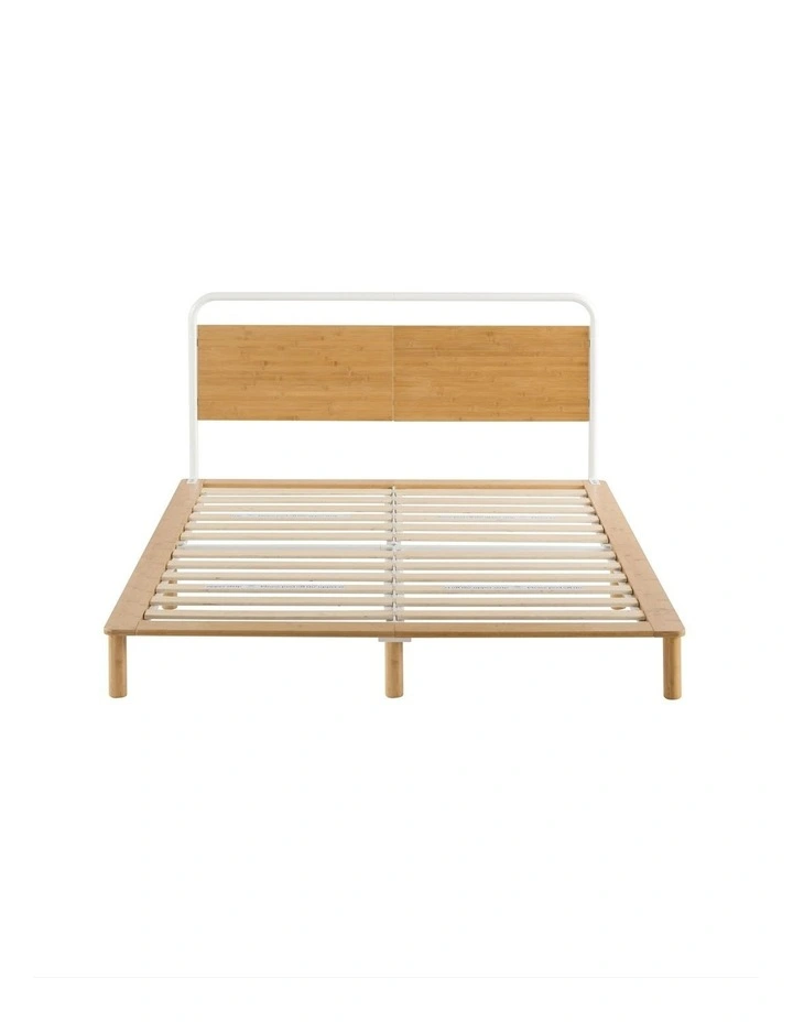 Arden Pipe Metal & Bamboo Bed Frame image 4