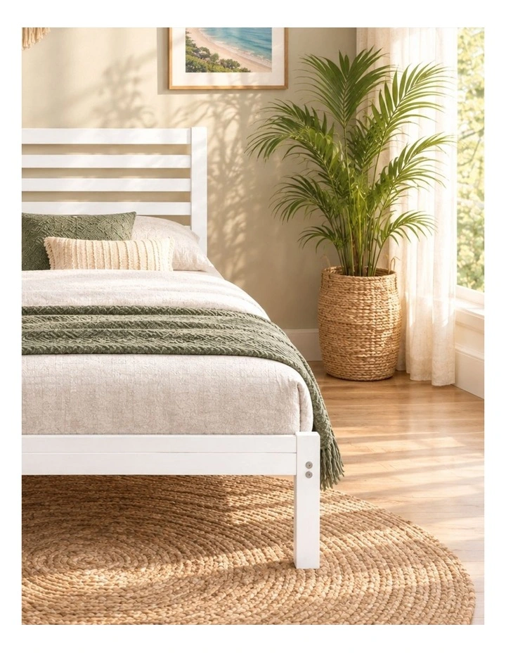 Kai Bamboo & Metal Bed Frame in White image 5