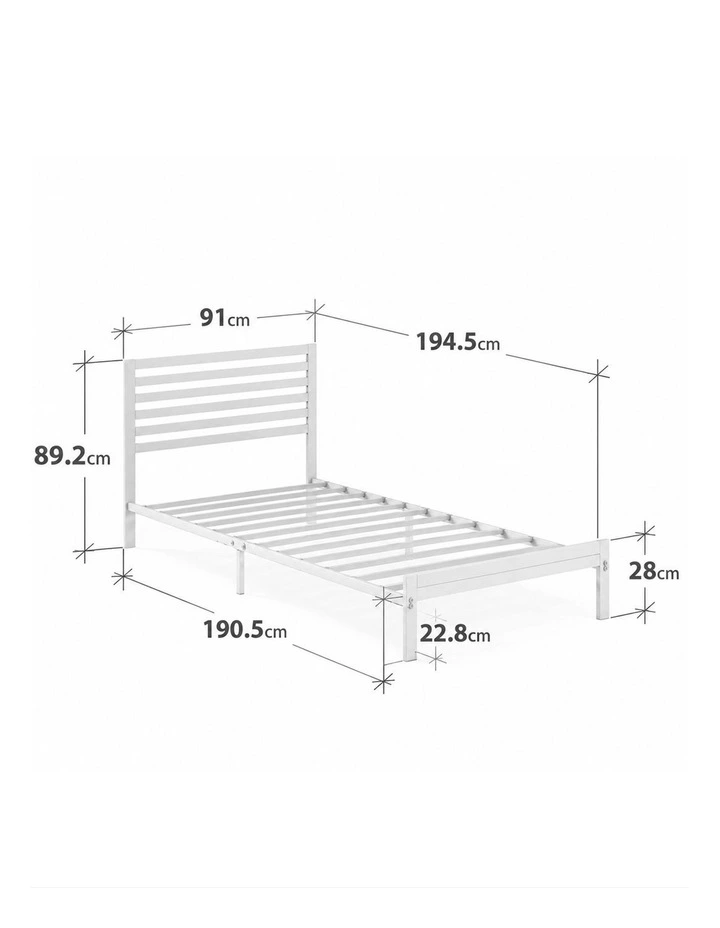 Kai Bamboo & Metal Bed Frame in White image 6