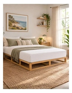Industrial Pine Wood Bed Frame