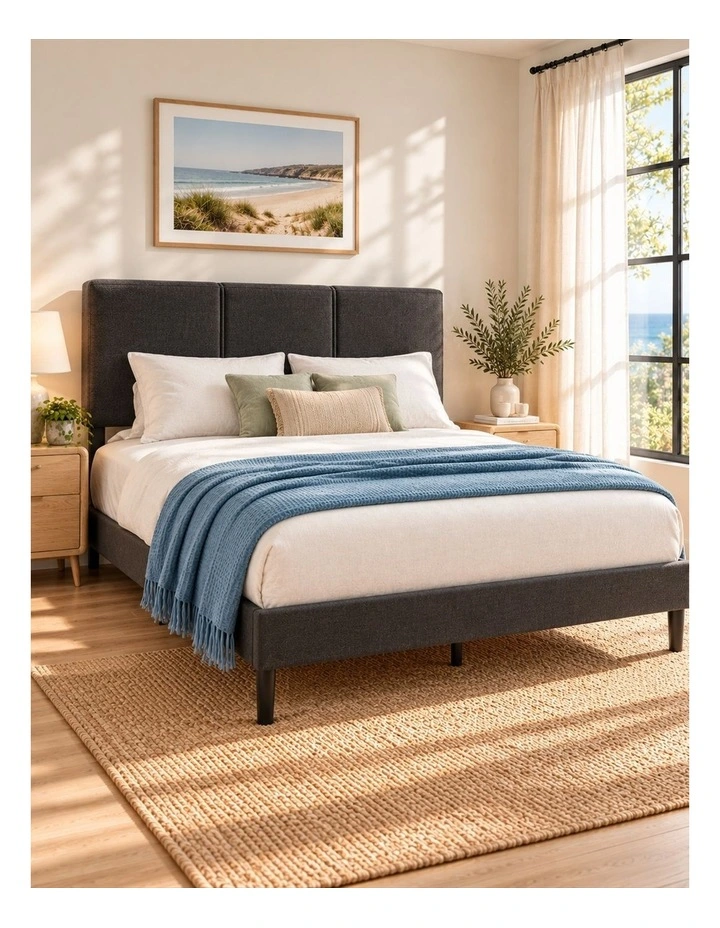 Cambril Fabric Bed Frame in Dark Grey image 1