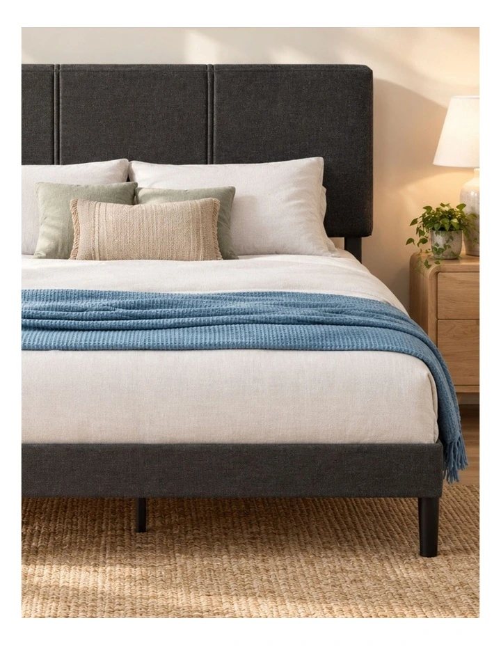 Cambril Fabric Bed Frame in Dark Grey image 3