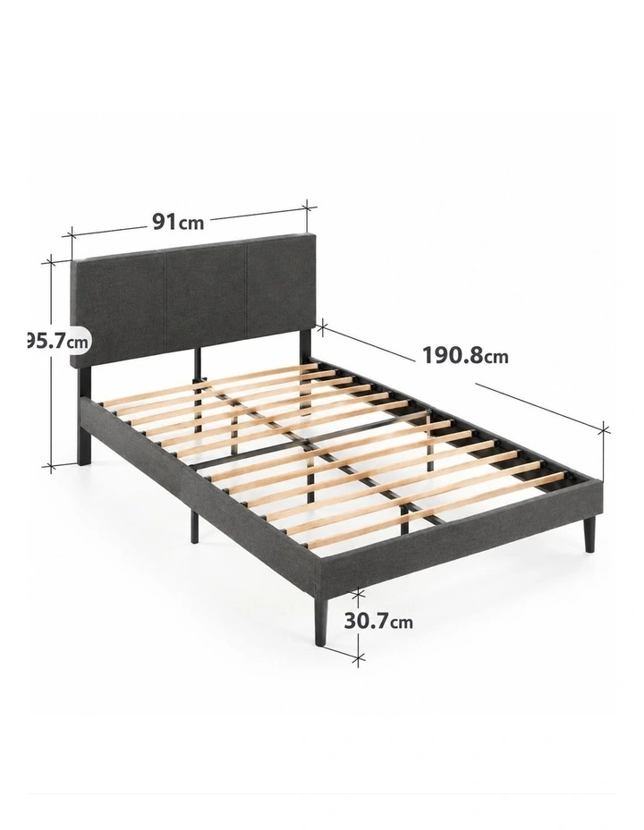 Cambril Fabric Bed Frame in Dark Grey image 7