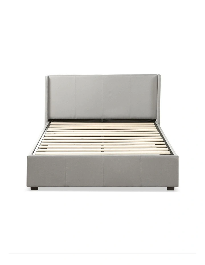 Maddon Gas Lift Storage Fabric Bed Frame in Light Grey image 4
