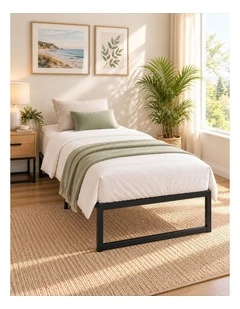 Quick Lock Metal Bed Frame in Black