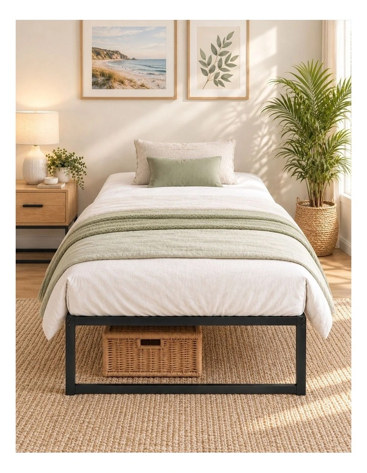 Quick Lock Metal Bed Frame in Black image 2