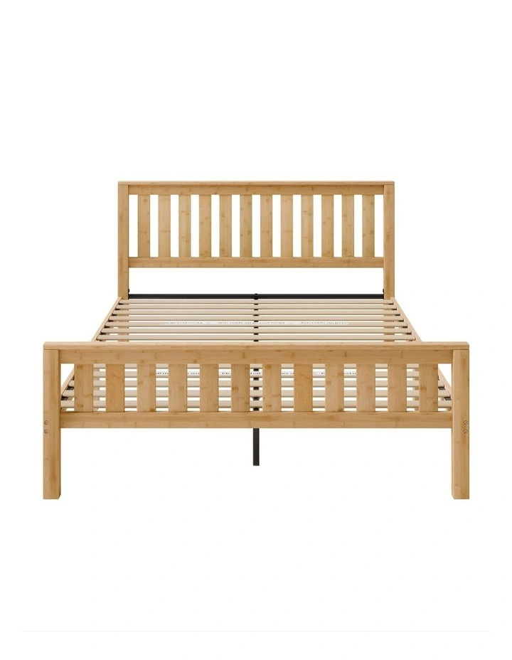 Alexia Bamboo Wood Bed Frame with Footboard image 3