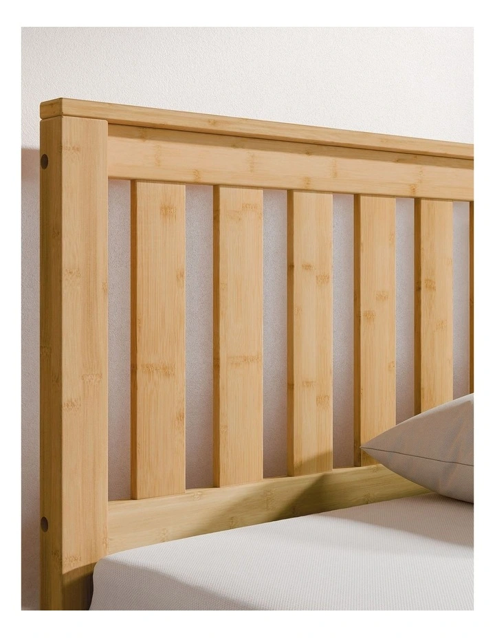 Alexia Bamboo Wood Bed Frame with Footboard image 4