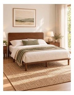 Arden Bamboo Wood Bed Frame in Walnut